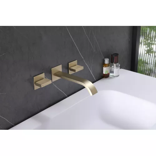 Смеситель ABBER Wasserfall AF8612G для раковины скрытого монтажа, золото матовое, Выбрать цвет: Золото матовое, изображение 2