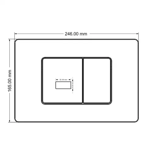 Кнопка смыва сенсорная ABBER AC0122S хром глянцевый, Выбрать цвет: Хром, изображение 4