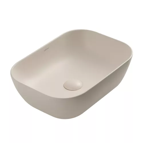 Раковина накладная ABBER Rechteck AC2200MBE светло-бежевая матовая, Выбрать цвет: Светло-бежевый матовый