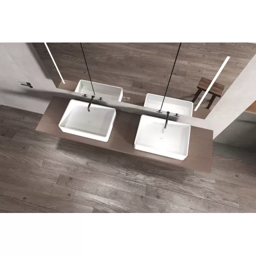 Раковина накладная ABBER Stein AS2634 белая матовая, изображение 4