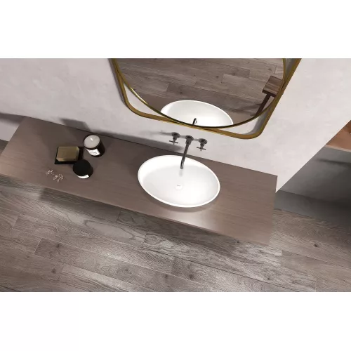 Раковина накладная ABBER Stein AS2635 белая матовая, изображение 4