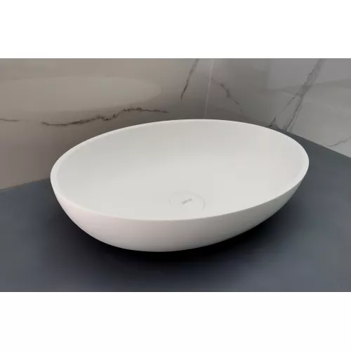 Раковина накладная ABBER Stein AS2635 белая матовая, изображение 5