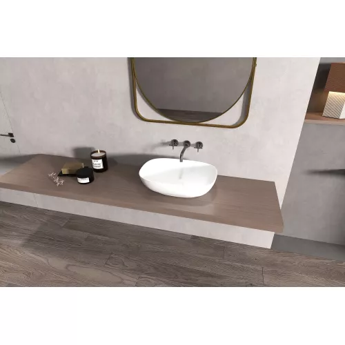 Раковина накладная ABBER Stein AS2637 белая матовая, изображение 2