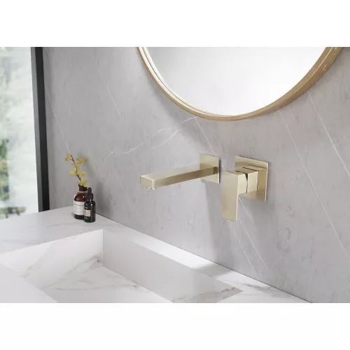 Смеситель ABBER Daheim AF8212G для раковины скрытого монтажа, золото матовое, Выбрать цвет: Золото матовое, изображение 2