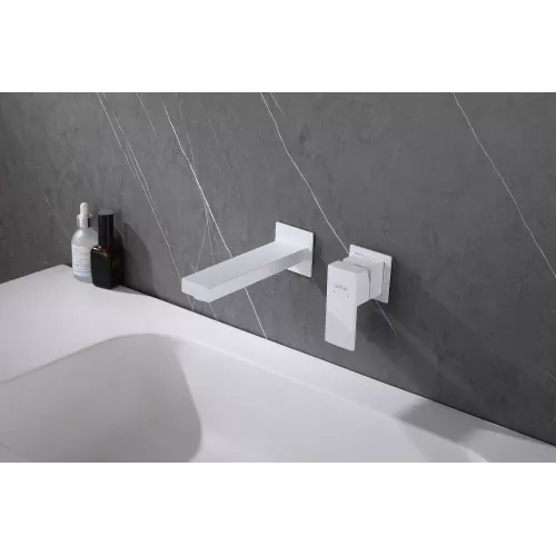 Смеситель ABBER Daheim AF8212W для раковины скрытого монтажа, белый матовый, Выбрать цвет: Белый матовый, изображение 2