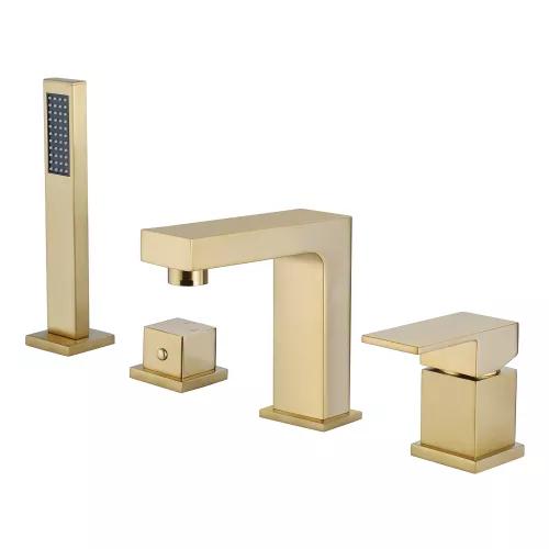 Смеситель ABBER Daheim AF8213G на борт ванны, золото матовое, Выбрать цвет: Золото