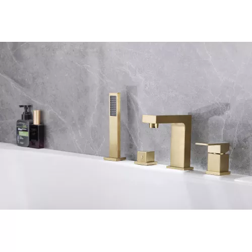 Смеситель ABBER Daheim AF8213G на борт ванны, золото матовое, Выбрать цвет: Золото, изображение 2