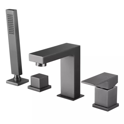 Смеситель ABBER Daheim AF8213NG на борт ванны, никель, Выбрать цвет: Никель