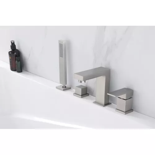 Смеситель ABBER Daheim AF8213SP на борт ванны, сатин, Выбрать цвет: Сатин, изображение 2