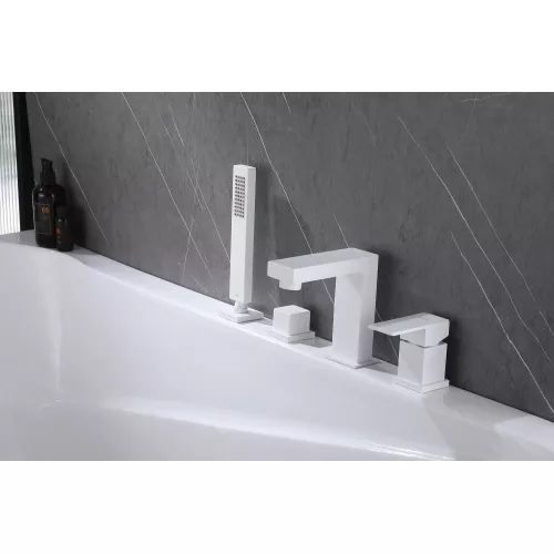 Смеситель ABBER Daheim AF8213W на борт ванны, белый матовый, Выбрать цвет: Белый, изображение 2