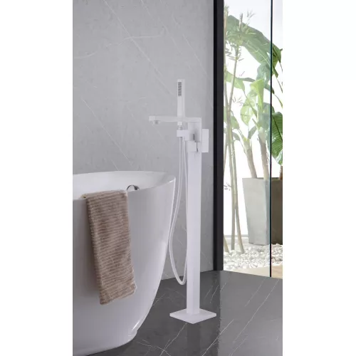 Смеситель ABBER Daheim AF8215W напольный, белый матовый, Выбрать цвет: Белый матовый, изображение 2