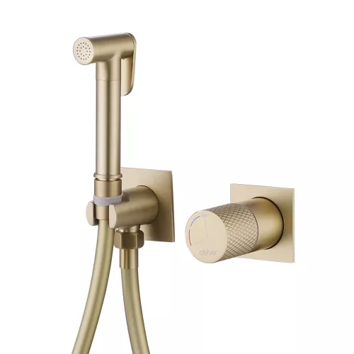 Смеситель ABBER Rund AF8725G с гигиеническим душем, золото матовое, Выбрать цвет: Золото матовое