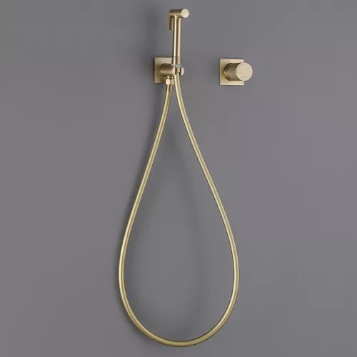 Смеситель ABBER Rund AF8725G с гигиеническим душем, золото матовое, Выбрать цвет: Золото матовое, изображение 3