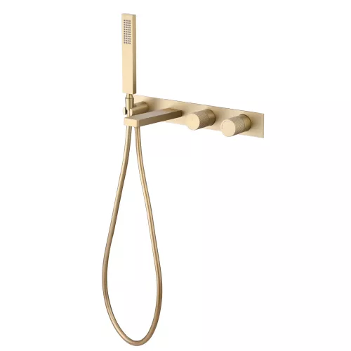 Смеситель ABBER Rund AF8730G для ванны скрытого монтажа, золото матовое, Выбрать цвет: Золото матовое, изображение 2