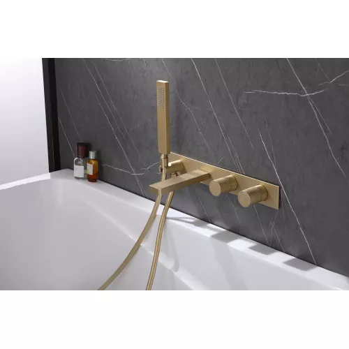 Смеситель ABBER Rund AF8730G для ванны скрытого монтажа, золото матовое, Выбрать цвет: Золото матовое, изображение 3