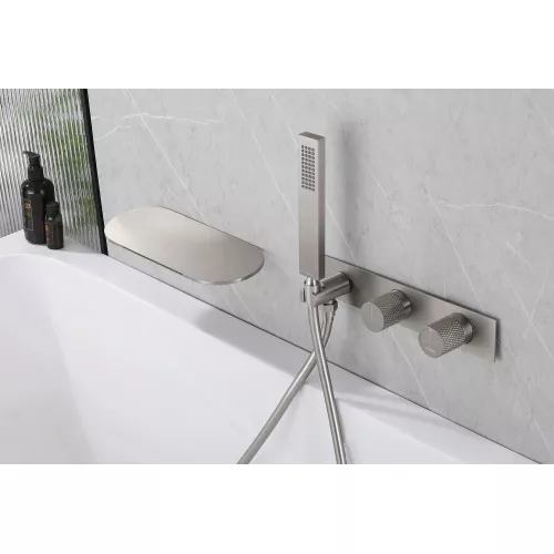 Смеситель ABBER Rund AF8731SP для ванны скрытого монтажа, сатин, Выбрать цвет: Сатин, изображение 2