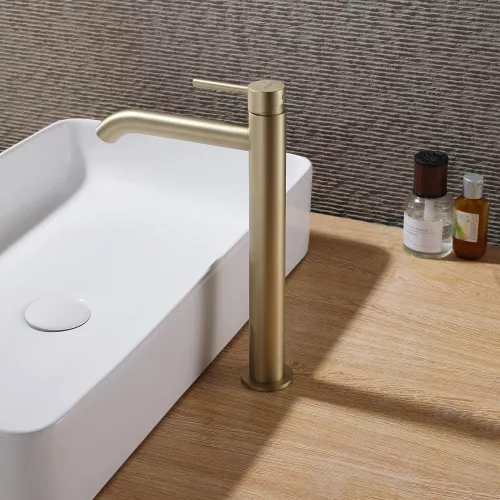 Смеситель ABBER Wasser Kreis AF8111G для накладной раковины, золото матовое, Выбрать цвет: Золото матовое, изображение 2