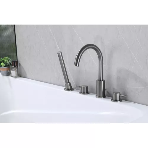 Смеситель ABBER Wasser Kreis AF8113NG на борт ванны, никель, Выбрать цвет: Никель, изображение 2