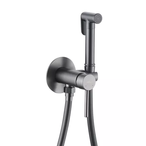 Смеситель ABBER Wasser Kreis AF8125NG с гигиеническим душем, никель, Выбрать цвет: Никель