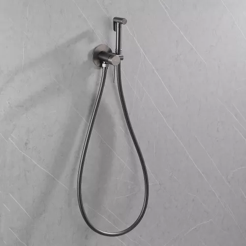 Смеситель ABBER Wasser Kreis AF8125NG с гигиеническим душем, никель, Выбрать цвет: Никель, изображение 3