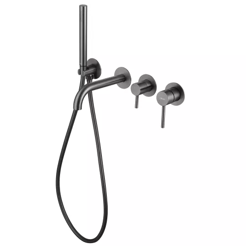 Смеситель ABBER Wasser Kreis AF8130NG для ванны скрытого монтажа, никель, Выбрать цвет: Никель, изображение 2