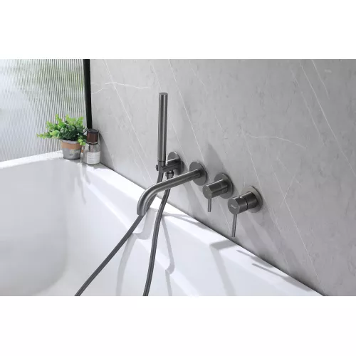 Смеситель ABBER Wasser Kreis AF8130NG для ванны скрытого монтажа, никель, Выбрать цвет: Никель, изображение 3