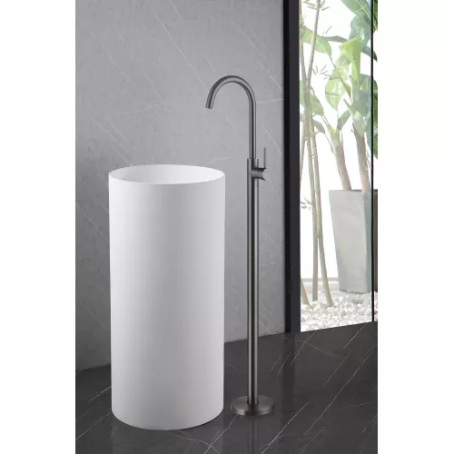 Смеситель ABBER Wasser Kreis AF8141NG напольный для раковины, никель, Выбрать цвет: Никель, изображение 2