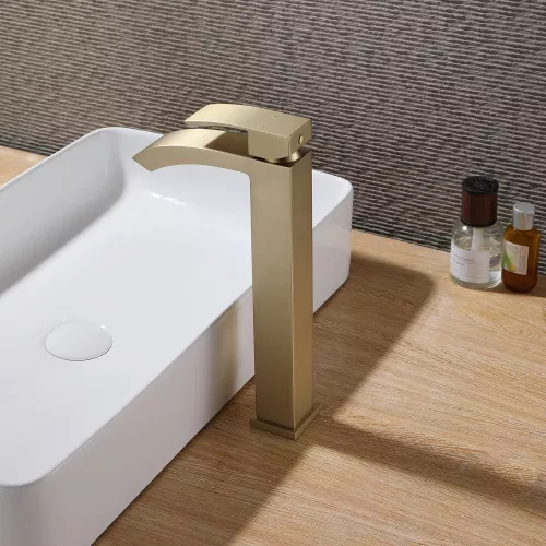 Смеситель ABBER Wasserfall AF8611G для накладной раковины, золото матовое, Выбрать цвет: Золото матовое, изображение 2