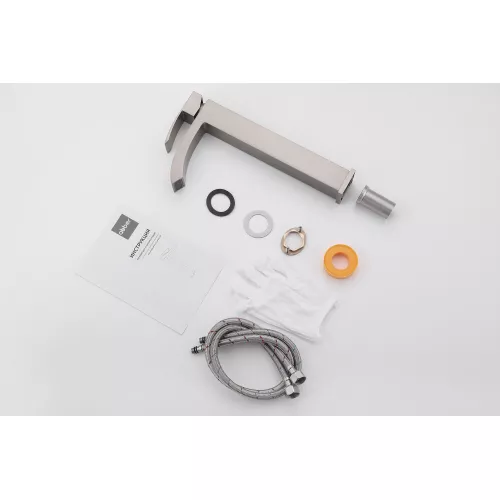 Смеситель ABBER Wasserfall AF8611SP для накладной раковины, сатин, Выбрать цвет: Сатин, изображение 3