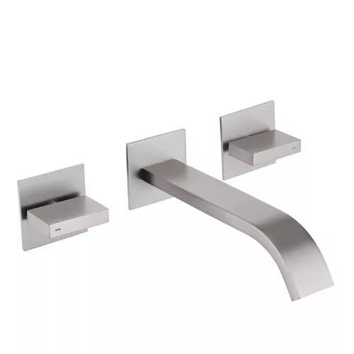 Смеситель ABBER Wasserfall AF8612SP для раковины скрытого монтажа, сатин, Выбрать цвет: Сатин