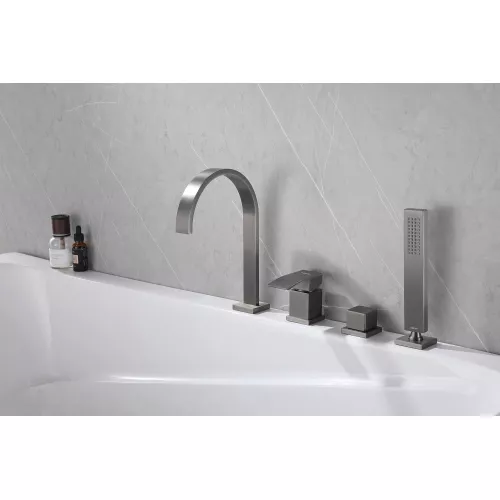 Смеситель ABBER Wasserfall AF8613NG на борт ванны, никель, Выбрать цвет: Никель, изображение 2