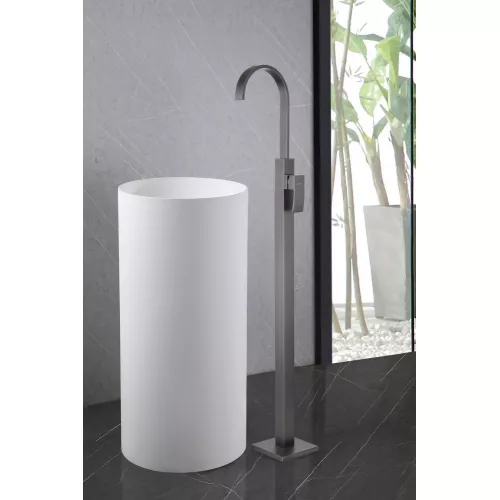 Смеситель ABBER Wasserfall AF8640NG напольный для раковины, никель, Выбрать цвет: Никель, изображение 2