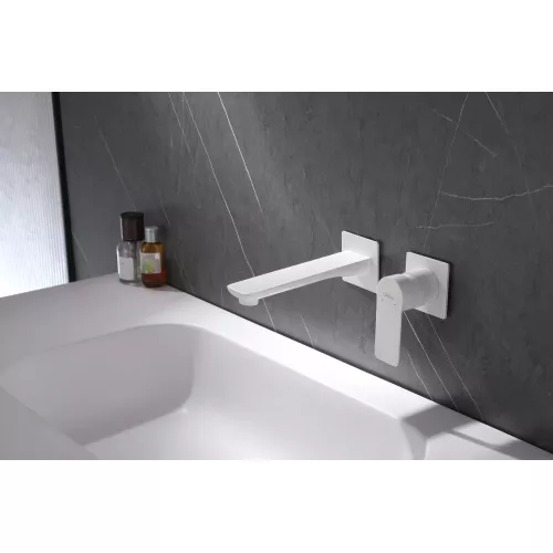 Смеситель ABBER Weiss Insel AF8082FW для раковины скрытого монтажа, белый матовый, Выбрать цвет: Белый матовый, изображение 2