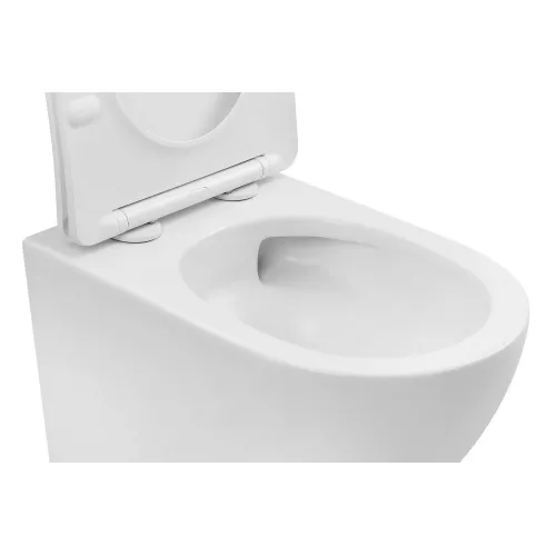 Унитаз ABBER Bequem AC1100TMW подвесной белый матовый, безободковый, смыв торнадо, Выбрать цвет: Белый, изображение 4