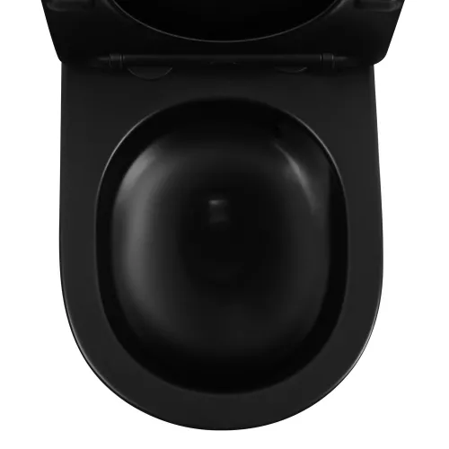 Унитаз ABBER Bequem AC1102TMB подвесной черный матовый, безободковый, смыв торнадо, Выбрать цвет: Черный, изображение 4