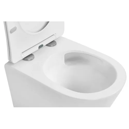Унитаз ABBER Bequem AC1102TMW подвесной белый матовый, безободковый, смыв торнадо, Выбрать цвет: Белый, изображение 4