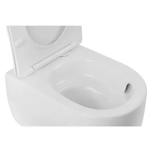 Унитаз ABBER Bequem AC1104TN подвесной белый, безободковый, смыв торнадо, изображение 2