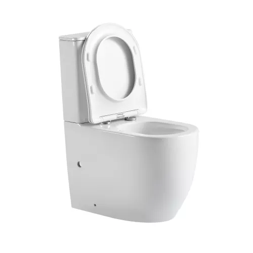 Унитаз ABBER Bequem AC1110T компакт белый, безободковый, смыв торнадо, изображение 2