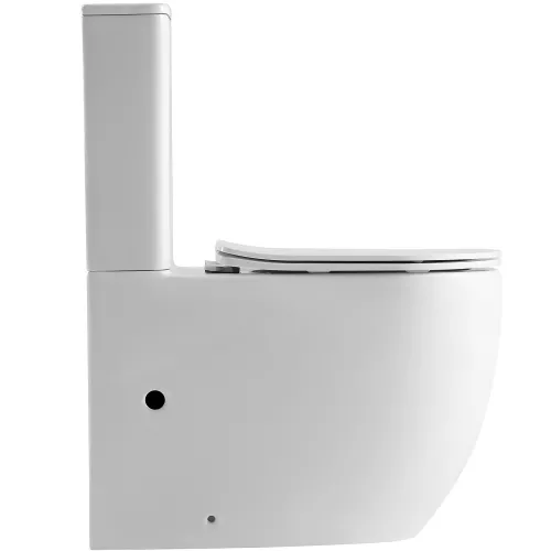 Унитаз ABBER Bequem AC1110T компакт белый, безободковый, смыв торнадо, изображение 3