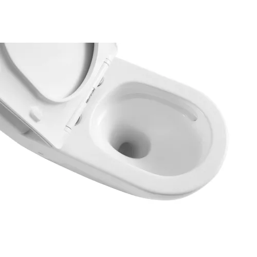 Унитаз ABBER Bequem AC1110T компакт белый, безободковый, смыв торнадо, изображение 5