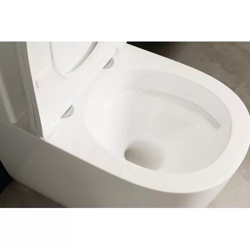 Унитаз ABBER Bequem AC1110T компакт белый, безободковый, смыв торнадо, изображение 10