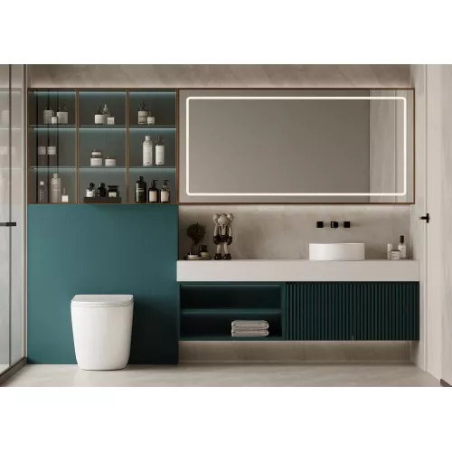 Унитаз ABBER Bequem AC1111TMW приставной белый матовый, безободковый, смыв торнадо, Выбрать цвет: Белый, изображение 3