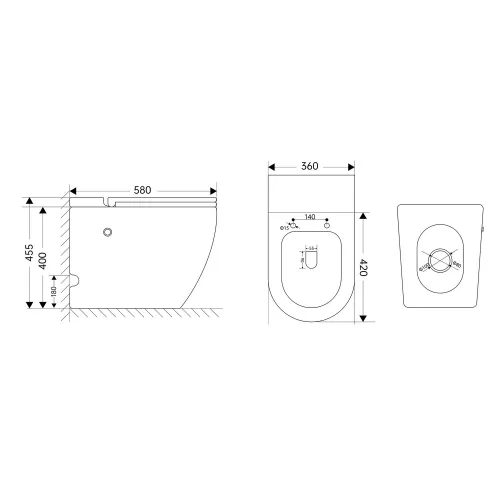 Унитаз ABBER Bequem AC1115PMB приставной черный матовый с импульсным смывом, изображение 4