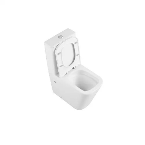 Унитаз ABBER Rechteck AC1210T компакт белый, безободковый, смыв торнадо, изображение 4