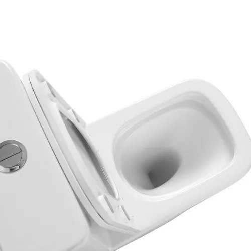 Унитаз ABBER Rechteck AC1210T компакт белый, безободковый, смыв торнадо, изображение 5