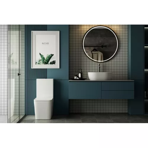 Унитаз ABBER Rechteck AC1210T компакт белый, безободковый, смыв торнадо, изображение 6