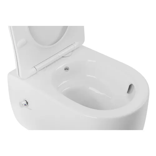 Унитаз-биде ABBER Bequem AC1104TNS подвесной белый, безободковый, смыв торнадо, изображение 4