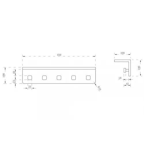 Вешалка с полкой ABBER Stein AS1651MB черная матовая, изображение 2