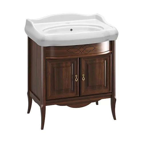 Тумба с раковиной OPADIRIS Лоренцо-60/80/100 светлый орех, Выбрать цвет: Светлый орех, Выбрать размер: 80