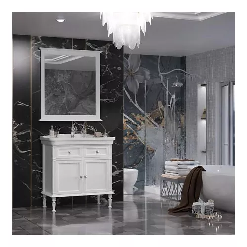 Зеркало Opadiris Кантара-85 Белый матовый, Выбрать цвет: Белый, Выбрать размер: 85, изображение 3